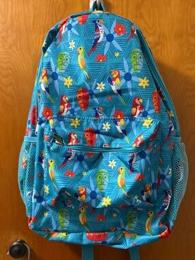 Disney tiki room Blue Tropical Parrot Backpack